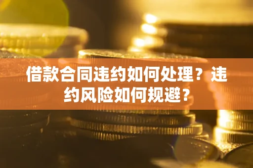 北京借款合同违约如何处理？违约风险如何规避？